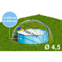 Круглый купольный тент павильон d450см Pool Tent для бассейнов и СПА PT450-G серый