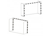 Ворота для гандбола\мини-футбола 300х200х100см стальные мобильные (пара) Dinamika ZSO-002120