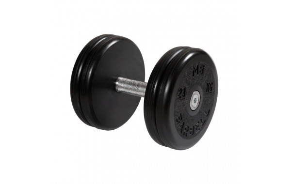 Гантель классик с вращающейся ручкой хром 23 кг MB Barbell MB-FdbEM-B23 600_380