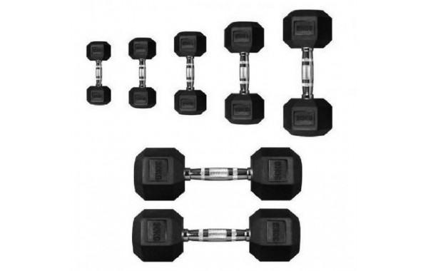 Гантель 2,5кг Perform Better Rubber Encased Hex Dumbbells 4137-2,5\BK-25-00 600_380