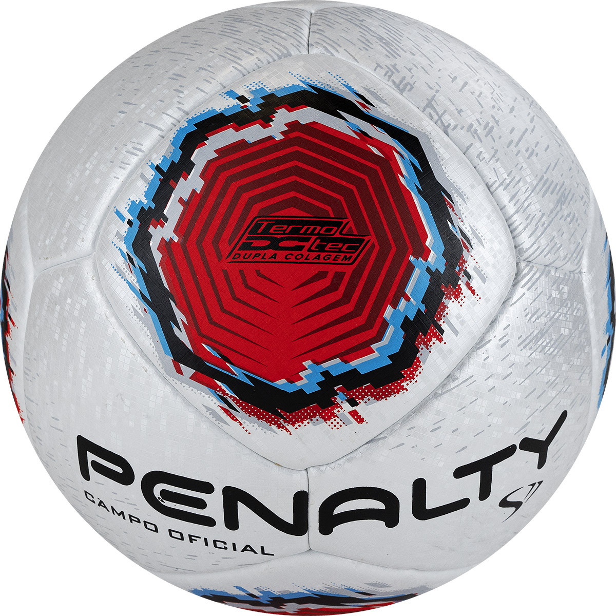 Мяч футбольный Penalty Bola Campo S11 R1 XXII, 5416261610-U, PU, термосшивка, серебр-красно-синий 1200_1200