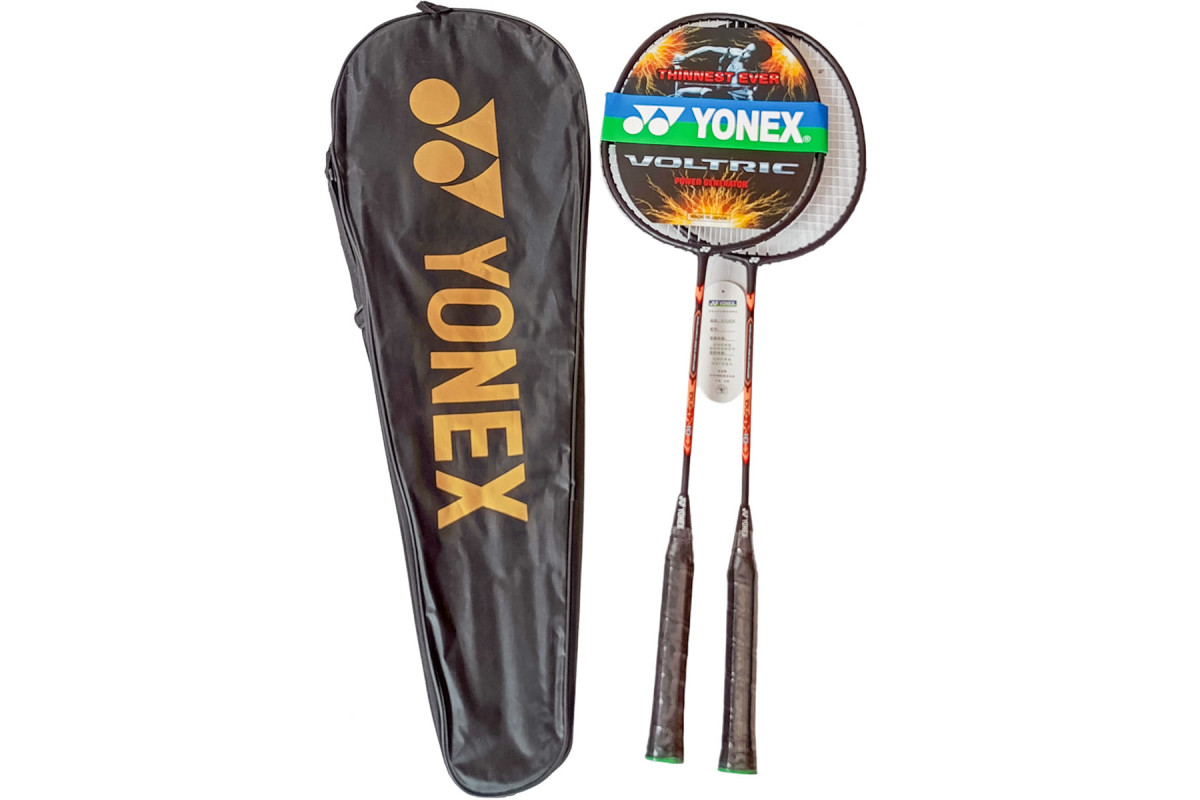 Набор для бадминтона 2 ракетки в чехле Yonex Replika E43164-3 оранжево\зеленый 1200_800