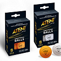 Мячи для настольного тенниса Atemi 3* оранжевый., 6 шт 120_120